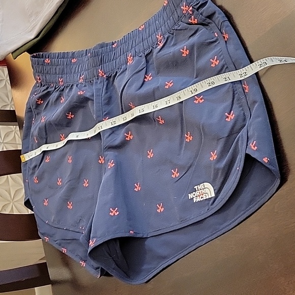 NWOT The North Face Elastic Waist Blue & Orange Athletic Gym Shorts Size Large - Picture 12 of 15